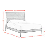 Malibu Queen 3PC Bedroom Set with 2 Nightstands in Walnut