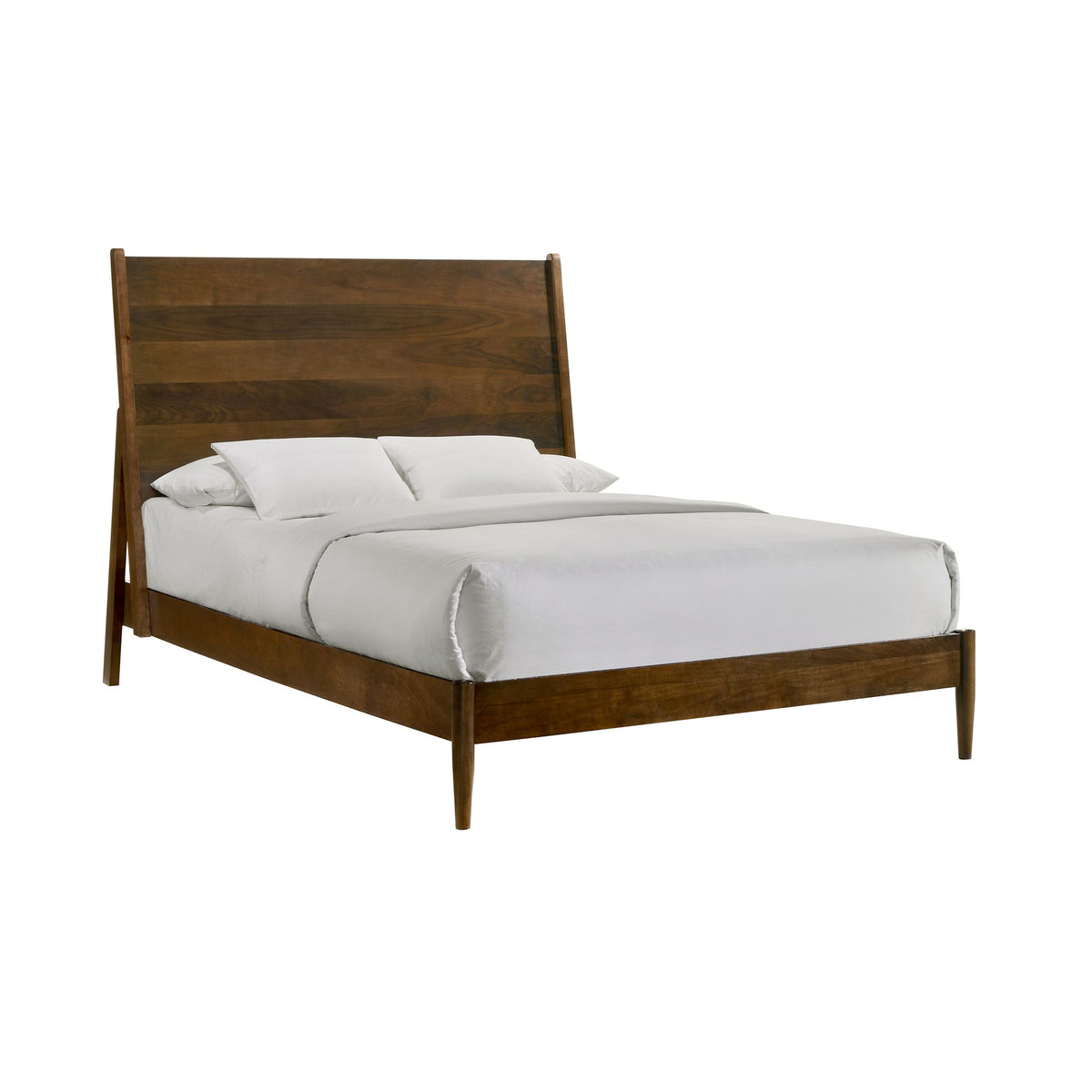 Malibu Queen 4PC Bedroom Set with 2 Nightstands & Chest in Walnut