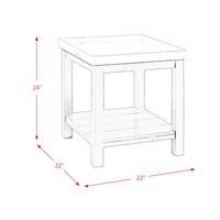 Marcello w/ White Top - End table