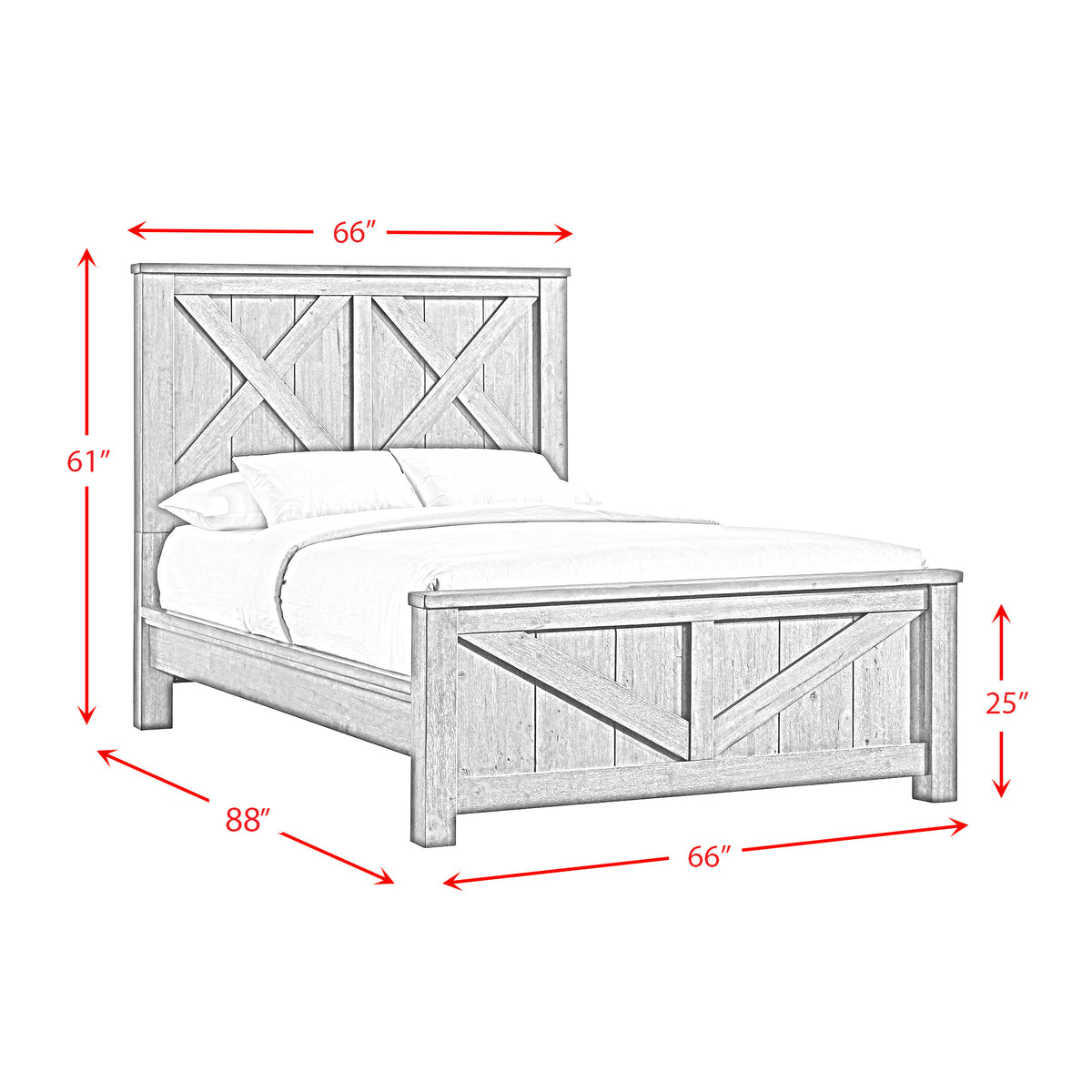 Maverick Queen Panel 4PC Bedroom Set in Antique Grey