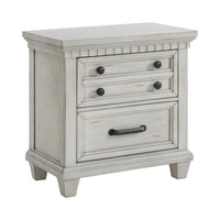 McCoy Queen Storage 4PC Bedroom Set with 2 Nightstands & Dresser in Antique White