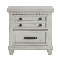 McCoy 2-Drawer Nightstand with USB in Antique White