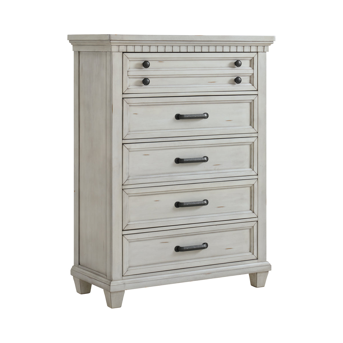 McCoy 5-Drawer Chest in Antique White