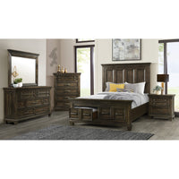 McCoy Queen Storage Bed in Charcoal