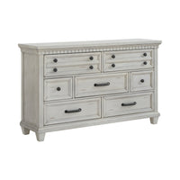 McCoy Queen Storage 4PC Bedroom Set with 2 Nightstands & Dresser in Antique White