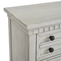 McCoy Queen Storage 4PC Bedroom Set with 2 Nightstands & Dresser in Antique White