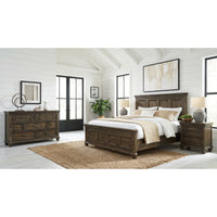 McCoy Queen Storage 4PC Bedroom Set with 2 Nightstands & Dresser in Charcoal