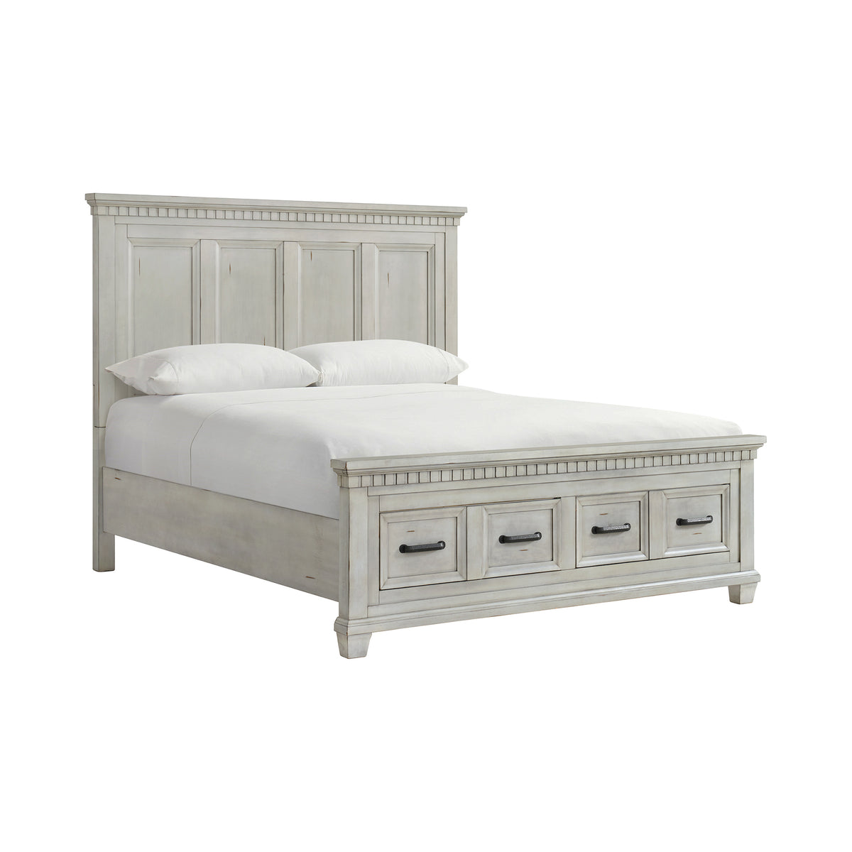 McCoy King Storage 5PC Bedroom Set in Antique White