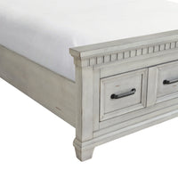 McCoy Queen Storage 4PC Bedroom Set with 2 Nightstands & Dresser in Antique White