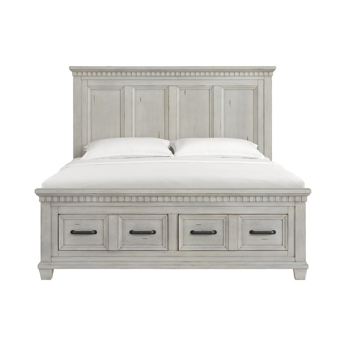 McCoy King Storage Bed in Antique White