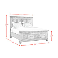 McCoy King Storage Bed in Antique White