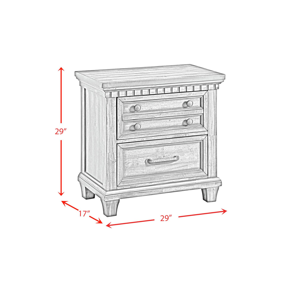 McCoy Queen Storage 5PC Bedroom Set with 2 Nightstands, Dresser & Chest in Charcoal