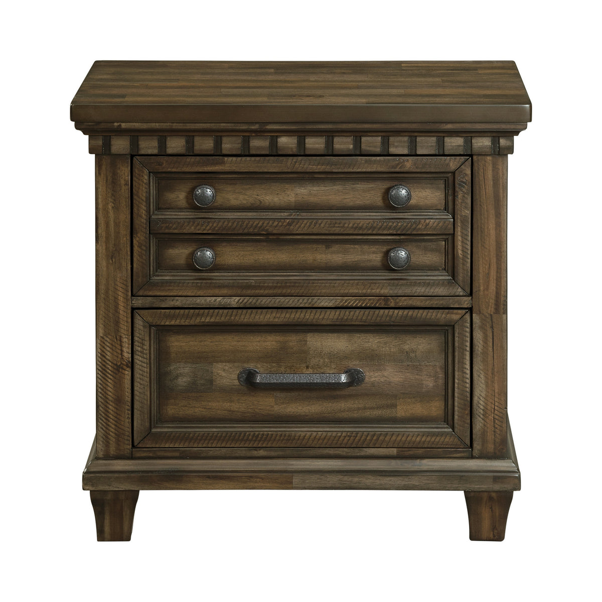 McCoy 2-Drawer Nightstand with USB in Charcoal