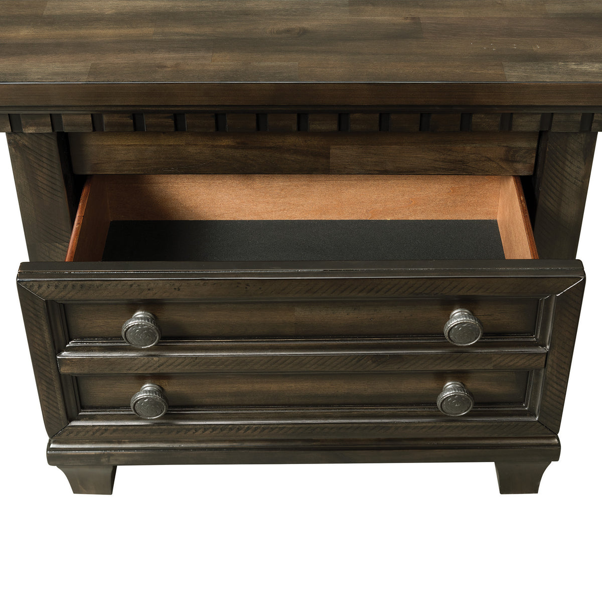 McCoy King Storage 5PC Bedroom Set with 2 Nightstands, Dresser & Chest in Charcoal