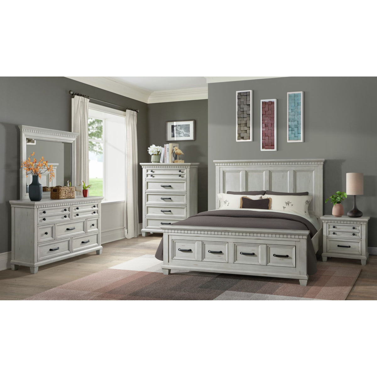 McCoy 7-Drawer Dresser in Antique White
