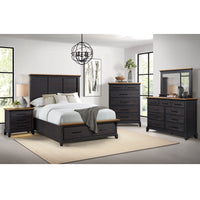 Montrose Queen Storage 3PC Bedroom Set in Espresso & Brown