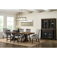 Montrose Server and Hutch with LED Light in Espresso and Brown