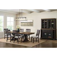 Montrose Server and Hutch with LED Light in Espresso and Brown