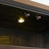 Montrose Server and Hutch with LED Light in Espresso and Brown