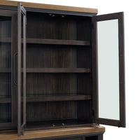 Montrose Server and Hutch with LED Light in Espresso and Brown