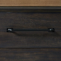 Montrose Server and Hutch with LED Light in Espresso and Brown