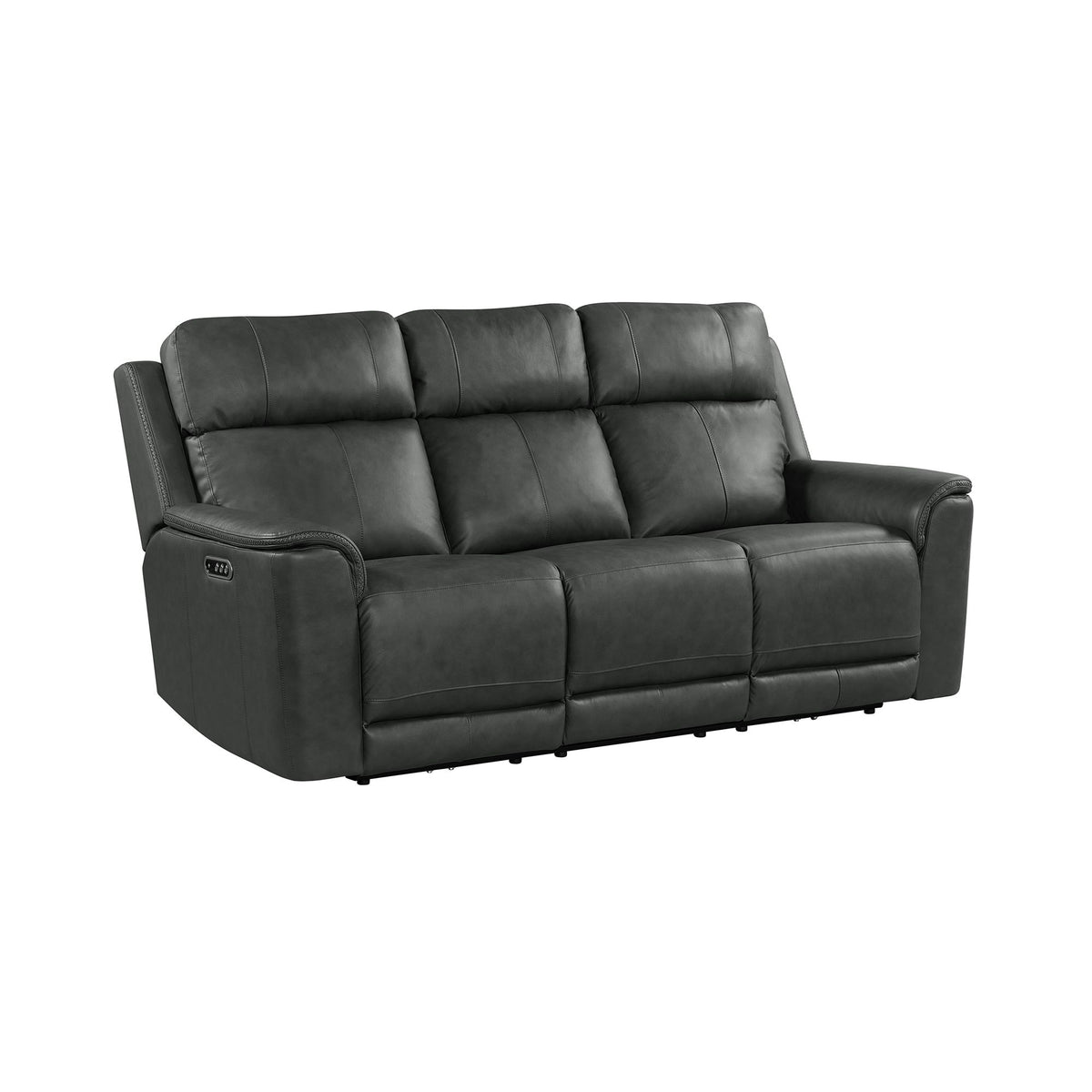 Mustang 2PC Living Room Set in Aline Anthracite-Sofa & Loveseat
