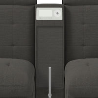 Options One 8PC Living Room Set in Palmer Plus Ash with Media Console