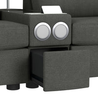 Options One 8PC Living Room Set in Palmer Plus Ash with Media Console