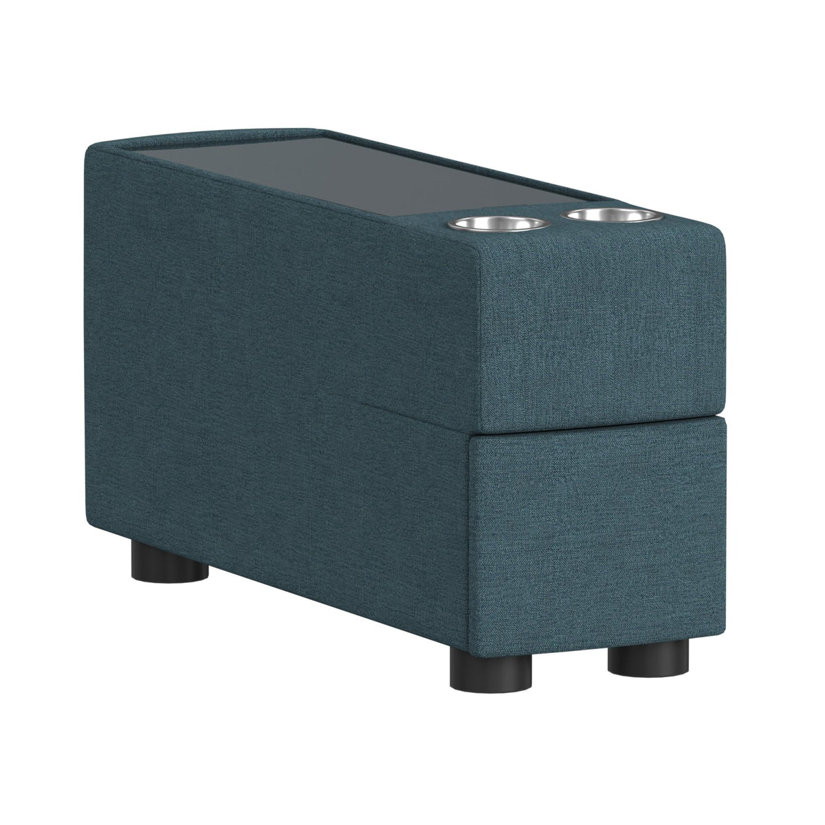 Options One Standard Console with Drawer, Cupholders and Arylic Top in Palmer Plus Teal