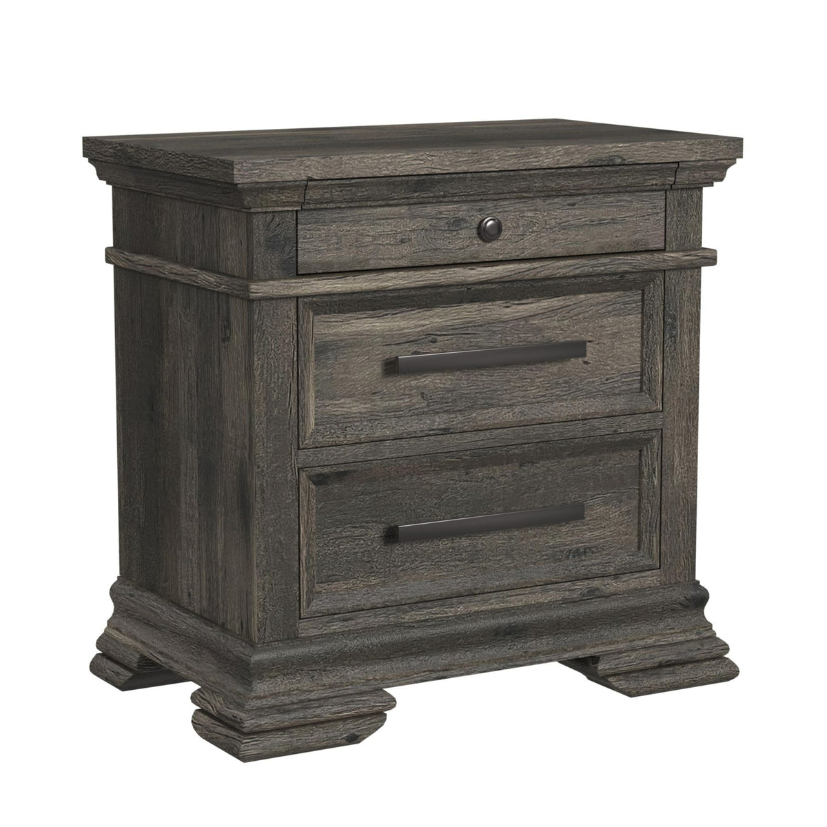 Park Ridge King 5PC Bedroom Set with 2 Nightstands, Dresser & Chest in Charcoal