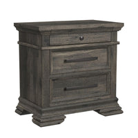 Park Ridge King Sleigh Storage 5PC Bedroom Set in Charcoal