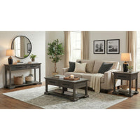 Park Ridge 3PC Occasional Table Set in Charcoal-Coffee Table, End Table & Sofa Table