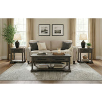 Park Ridge 3PC Occasional Table Set in Charcoal-Coffee Table & Two End Tables