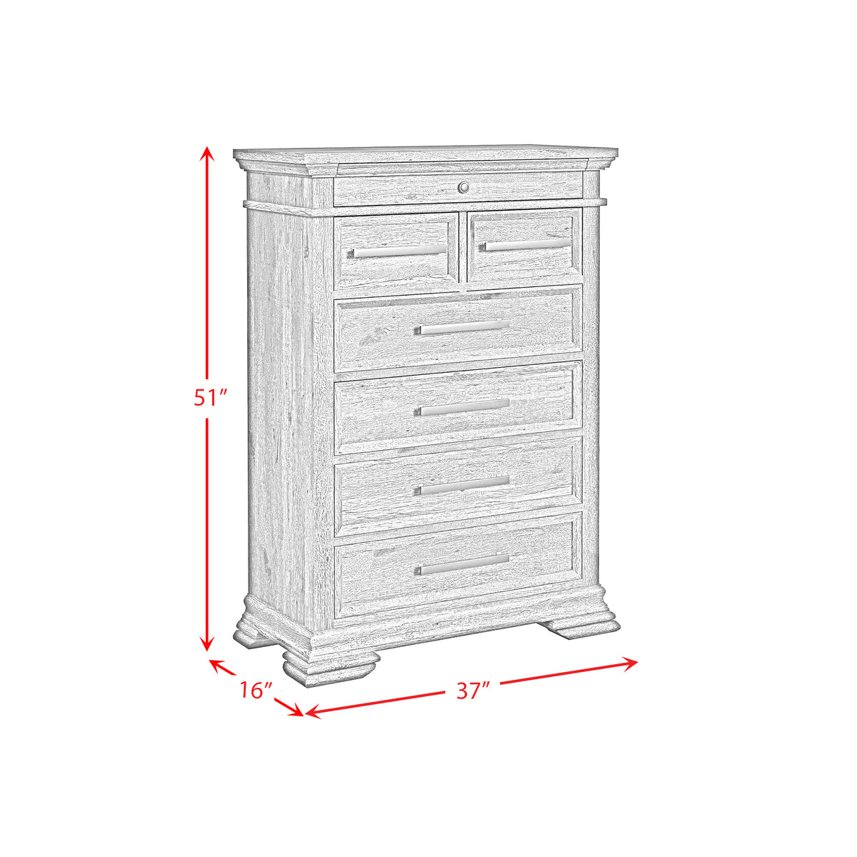 Park Ridge King Sleigh Storage 5PC Bedroom Set in Charcoal