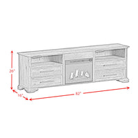 Park Ridge 4PC Entertainment Unit With 82'' TV Console in Charcoal