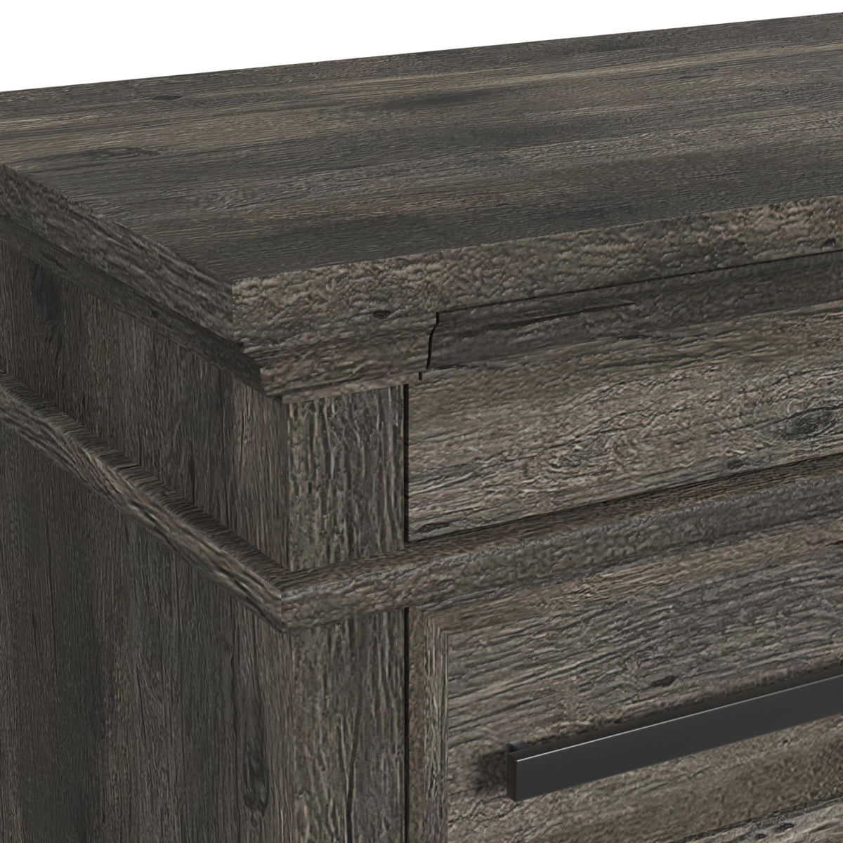 Park Ridge King Sleigh Storage 5PC Bedroom Set in Charcoal