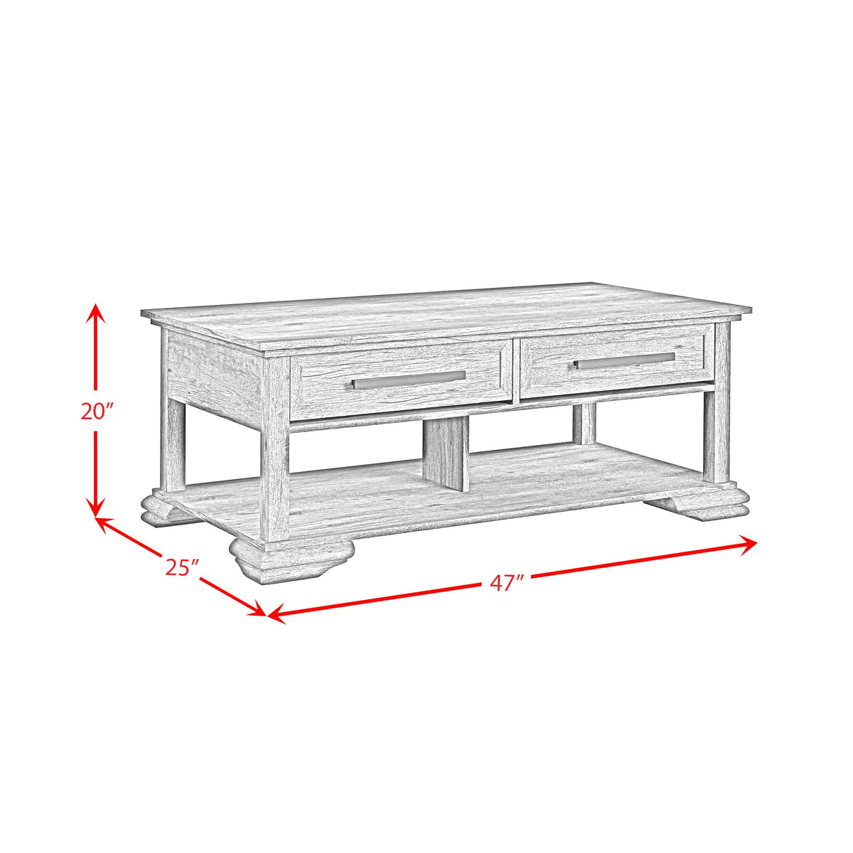 Park Ridge Coffee Table in Charcoal