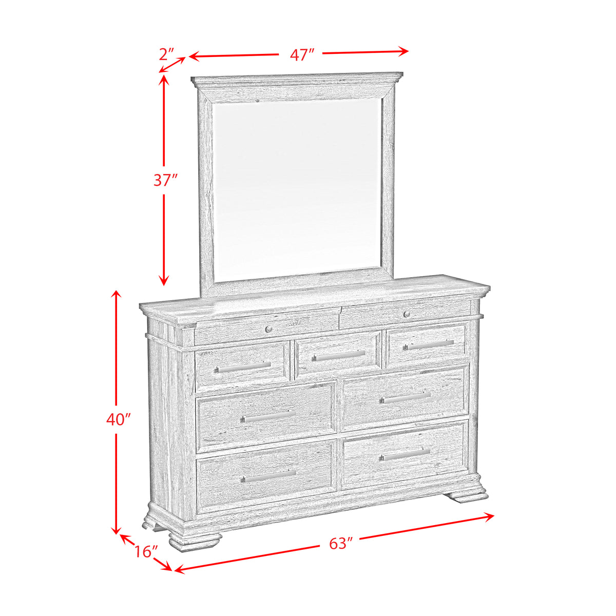 Park Ridge King Sleigh Storage 5PC Bedroom Set in Charcoal