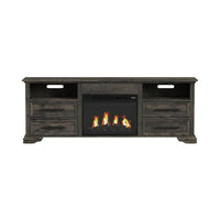 Park Ridge KIT - 71'' TV Console with Fireplace Insert in Charcoal