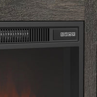 Park Ridge KIT - 71'' TV Console with Fireplace Insert in Charcoal