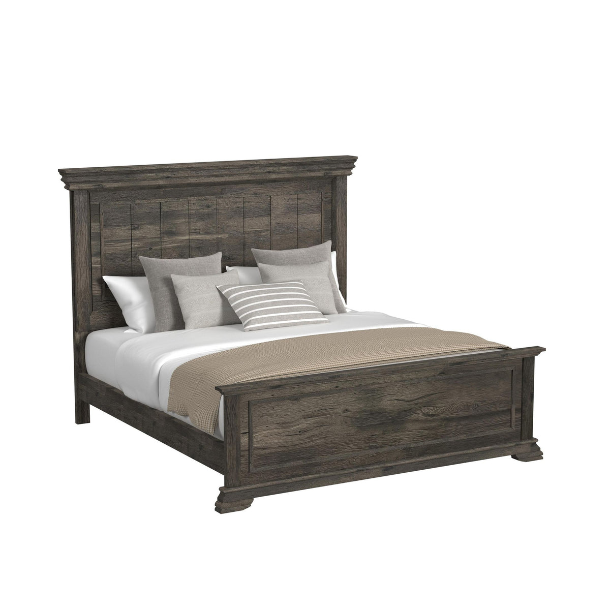 Park Ridge King Panel Bed in Charcoal