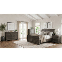 Park Ridge Queen Sleigh Storage 5PC Bedroom Set with 2 Nightstands, Dresser & Chest in Charcoal