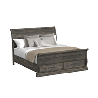 Park Ridge King Sleigh Storage Bed in Charcoal