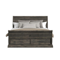 Park Ridge King Sleigh Storage Bed in Charcoal