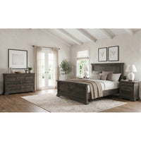 Park Ridge Queen 4PC Bedroom Set with 2 Nightstands & Dresser in Charcoal