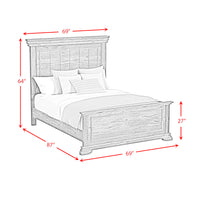 Park Ridge Queen Panel Bed in Charcoal