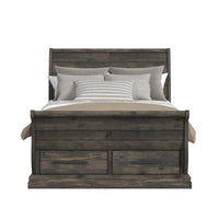 Park Ridge Queen Sleigh Storage Bed in Charcoal