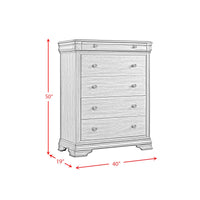 Phillipe King 4PC Bedroom Set with 2 Nightstands & Chest in Cherry