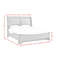 Phillipe King 4PC Bedroom Set with 2 Nightstands & Chest in Cherry