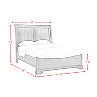 Phillipe Queen 3PC Bedroom Set with 2 Nightstands in Cherry